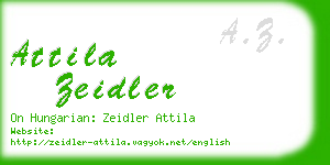 attila zeidler business card